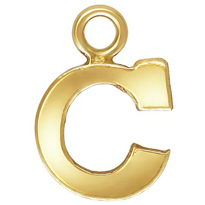 14k Gold filled letter "C" 0.5mm thick 5.6mm x 5.8mm
