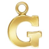 14k Gold filled letter "G" 0.5mm thick 5.9mm x 5.7mm-findings-Beadthemup