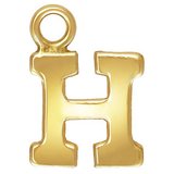 14k Gold filled letter "H" 0.5mm thick 5.6mm x 5.7mm-findings-Beadthemup