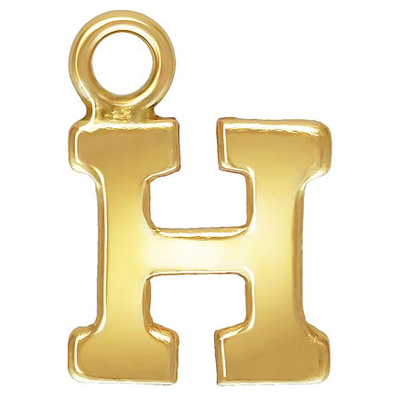 14k Gold filled letter "H" 0.5mm thick 5.6mm x 5.7mm