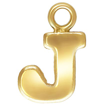 14k Gold filled letter "J" 0.5mm thick 5.3mm x 5.6mm