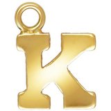 14k Gold filled letter "K" 0.5mm thick 6.0mm x 5.6mm-findings-Beadthemup