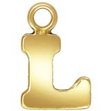 14k Gold filled letter "L" 0.5mm thick 5.2mm x 5.7mm-findings-Beadthemup