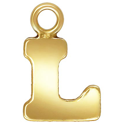 14k Gold filled letter "L" 0.5mm thick 5.2mm x 5.7mm