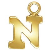 14k Gold filled letter "N" 0.5mm thick 5.8mm x 5.8mm-findings-Beadthemup