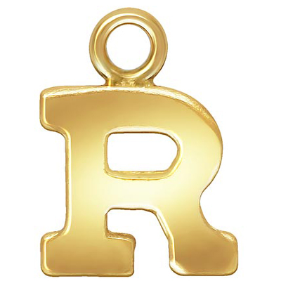 14k Gold filled letter "R" 0.5mm thick 5.8mm x 5.6mm
