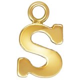 14k Gold filled letter "S" 0.5mm thick 4.9mm x 5.8mm-findings-Beadthemup