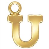 14k Gold filled letter "U" 0.5mm thick 6.1mm x 5.7mm-findings-Beadthemup