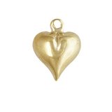 14k Gold filled Pendant Heart 10mm 2 pack-findings-Beadthemup
