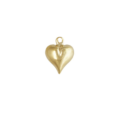 14k Gold filled Pendant Heart 10mm 2 pack