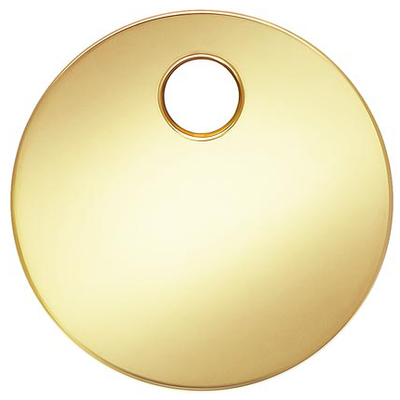 14K Gold Filled Disc 6mm with 1.2mm hole 0.3mm thick 6 PACK