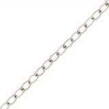 Sterling Silver Chain Cable 0.32x1.63x2.18mm PER Meter-findings-Beadthemup