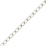 Sterling Silver Chain Cable 0.32x1.63x2.18mm PER 50cm-findings-Beadthemup