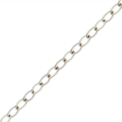 Sterling Silver Chain Cable 0.32x1.63x2.18mm PER Meter