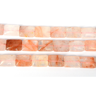 Strawberry Quartz Pol.Rect.18x13mm str 22 beads