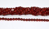 Red coral Coin 8mm Strand 53 beads-beads incl pearls-Beadthemup
