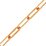 14k ROSE gold filled paperclip chain 2.5x6.5mm per meter