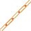 14k ROSE gold filled paperclip chain 2.5x6.5mm per 50cm