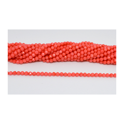 Pink Coral Faceted Round 4.5mm 88 Beads