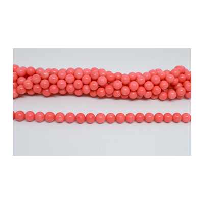 Pink Coral round 10mm strand 42 beads