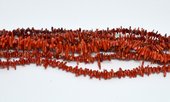 Red coral Stick 2x6-8mm 40cm strand-beads incl pearls-Beadthemup
