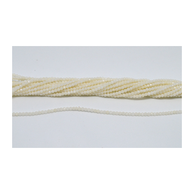 White Coral Faceted Round 2mm Strand 184 beads