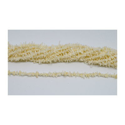 White coral Stick 2x6-8mm 40cm strand