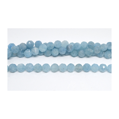 Aquamarine AA Faceted Round 12mm Strand 34 beads
