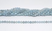 Aquamarine A star Faceted Round 8mm Strand 50 beads-beads incl pearls-Beadthemup