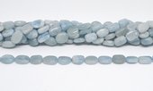 Aquamarine polished flat nugget 12x15mm strand 28 beads-beads incl pearls-Beadthemup