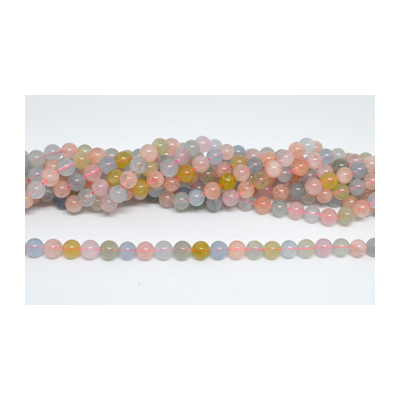 Beryl A/B Polished Round 8mm strand 47 beads