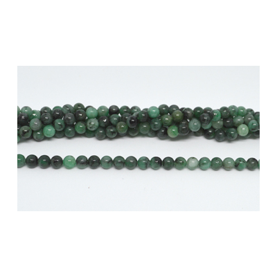 Emerald AA Polished round 6mm strand 64 beads