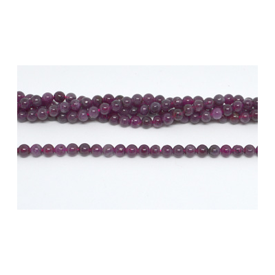 Ruby AA Polished round 5mm Strand 77 beads