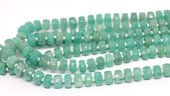 Amazonite Faceted Wheel 7x4mm Strand 80 beads-beads incl pearls-Beadthemup