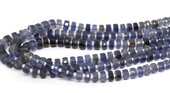 Iolite Faceted Wheel 7x4mm Strand 80 beads-beads incl pearls-Beadthemup