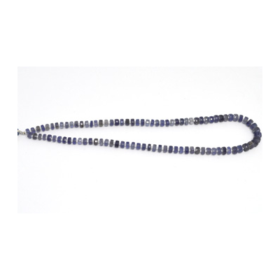 Iolite Faceted Wheel 7x4mm Strand 80 beads