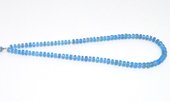 Blue Chalcedony Faceted Wheel 7x4mm Strand 80 beads-beads incl pearls-Beadthemup