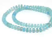 LAST STRAND Blue Chalcedony Faceted Wheel 7x4mm Strand 80 beads-beads incl pearls-Beadthemup