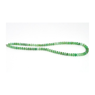 Chrysoprase Faceted Wheel 7x4mm Strand 80 beads