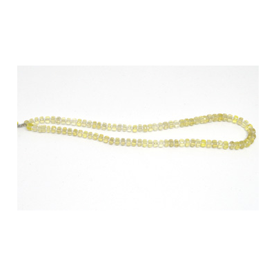 Lemon Quartz Faceted Wheel 7x4mm Strand 80 beads