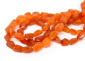 Carnelian Faceted Nugget approx 9x5mm strand 42 beads-beads incl pearls-Beadthemup