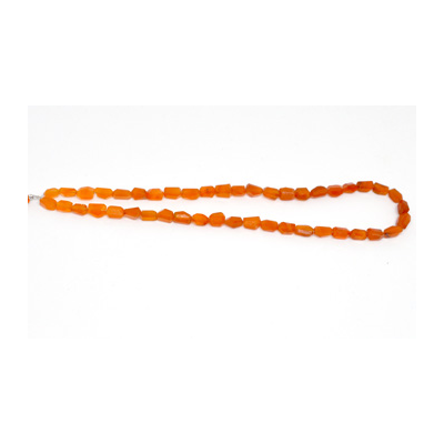 Carnelian Faceted Nugget approx 9x5mm strand 42 beads
