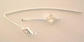 Sterling Silver Sheppard 4mm CZ 45mm "V" pair-findings-Beadthemup