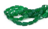 Green Onyx Faceted Nugget approx 9x5mm strand 42 beads-beads incl pearls-Beadthemup
