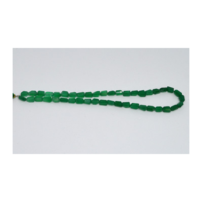 Green Onyx Faceted Nugget approx 9x5mm strand 42 beads