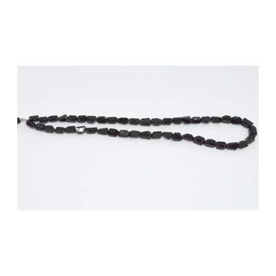 Black Onyx Faceted Nugget approx 9x5mm strand 42 beads