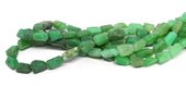 Chrysoprase Faceted Nugget approx 9x5mm strand 42 beads-beads incl pearls-Beadthemup