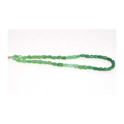Chrysoprase Faceted Nugget approx 9x5mm strand 42 beads