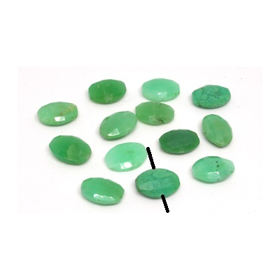 Chrysoprase Side drill Oval 10x14mm EACH BEAD