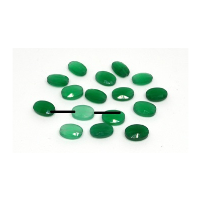 Green Onyx Faceted Oval 7.5x11.5mm EACH BEAD